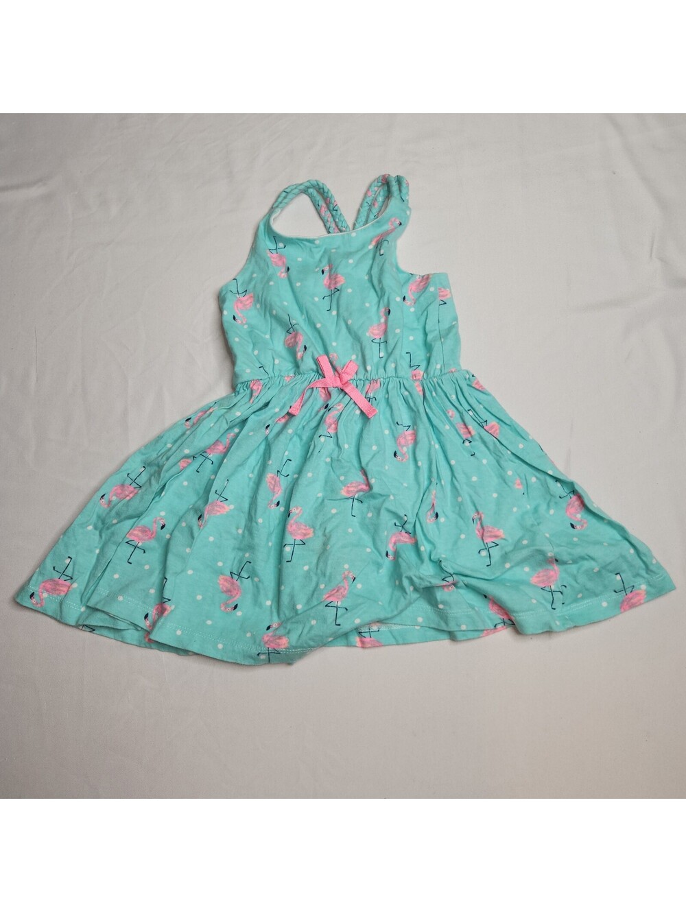 Tommy Bahama girls turquoise flamingo dress